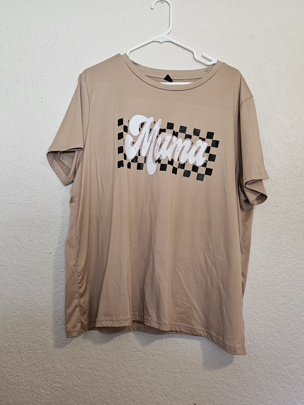 SHEIN Beige 'Mama' Graphic Short Sleeve Tee